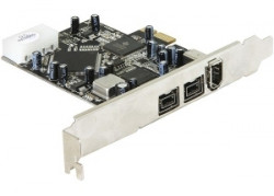 Delock 3 port (2b & 1a) PCI-e 1394 FireWire Adapter