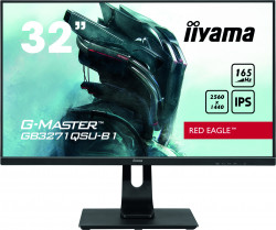 Iiyama G-Master Red Eagle GB3271QSU-B1 (31,5" QHD IPS-1ms-HDMI/DPP-165Hz-Spk-USB 3.2 Hub) FreeSync Zwart