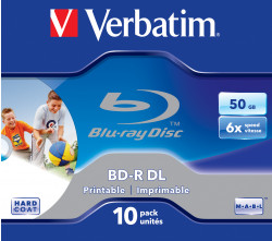Verbatim BD-RE Dual Layer 2X 50GB 10 stuks Wide Printable