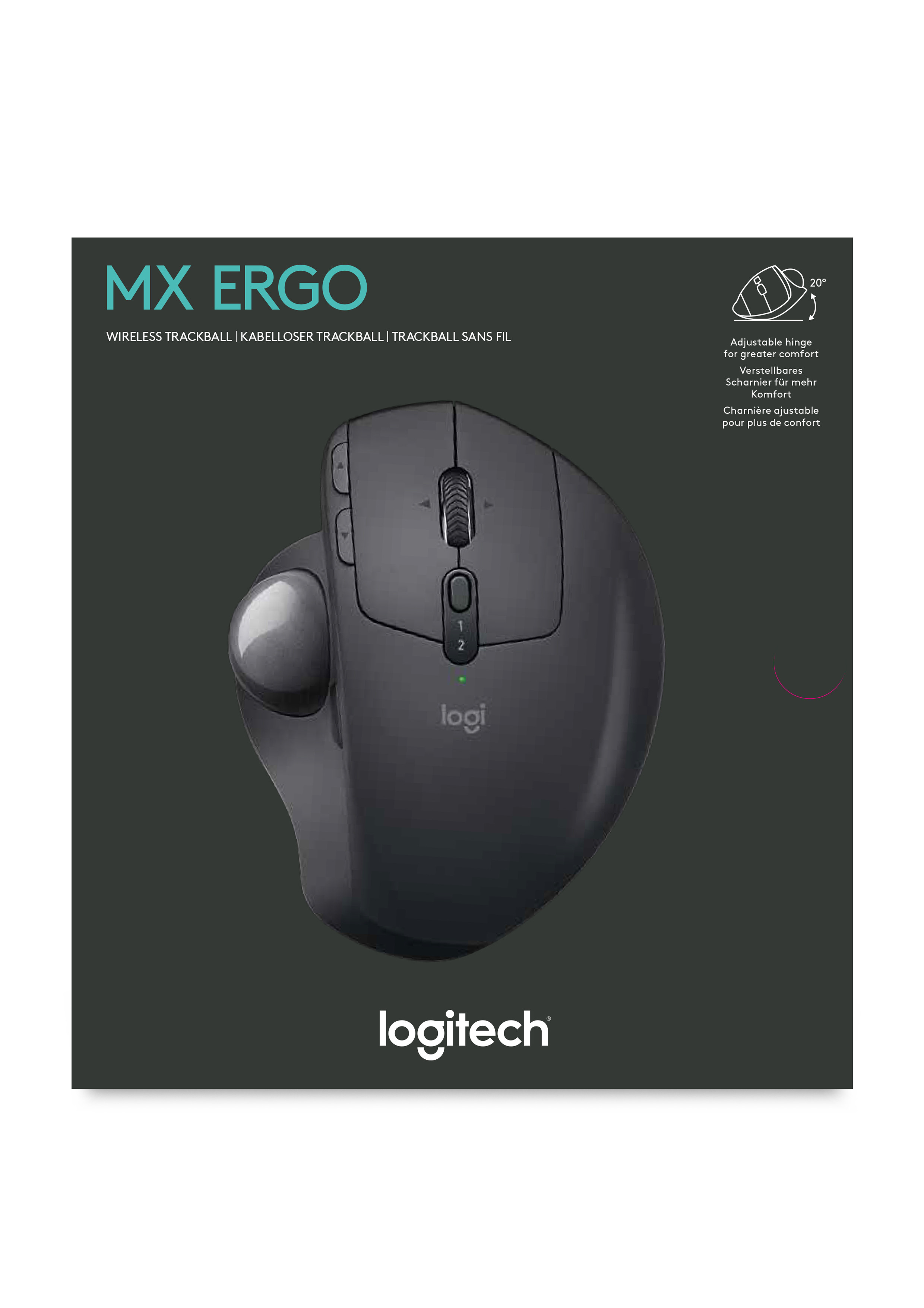 Sada Zo snel als een flits pakket Logitech MX Ergo Wireless Trackball mouse Online Bestellen / Kopen Codima
