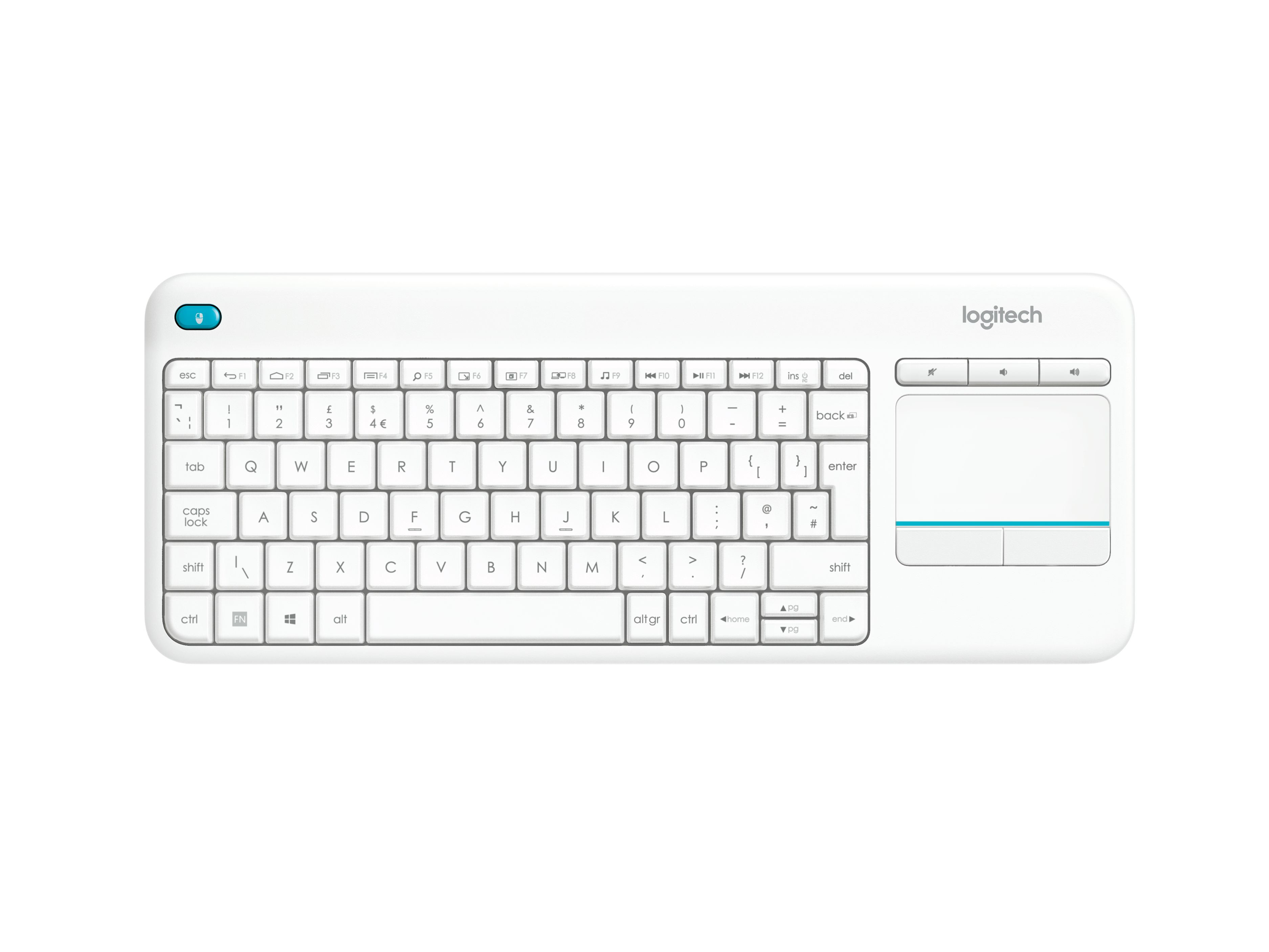 vlotter Onenigheid fysiek Logitech Wireless Touch Keyboard K400 Plus White Qwerty NL Online Bestellen  / Kopen Codima