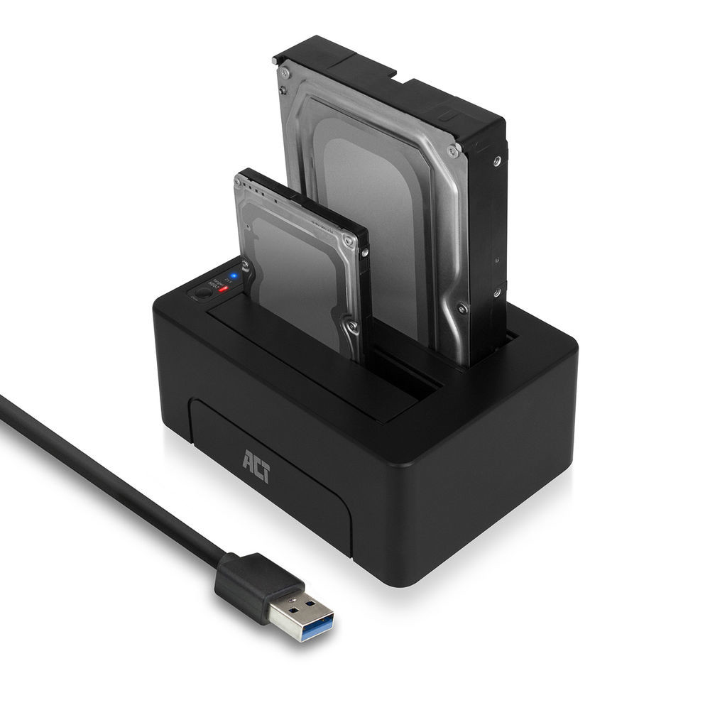 organiseren Nieuwheid rand ACT AC1504 USB-A 3.2 Dual HDD Docking 2.5" & 3.5" SATA Online Bestellen /  Kopen Codima