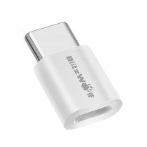 BlitzWolf USB-C naar Micro-B M/F Adapter (USB 2.0) Silver