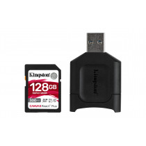 Kingston Canvas React Plus SD 128GB (UHS-II) + reader