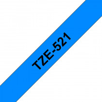 Brother TZe-521 Zwarte tekst / Blauw St. Lam. 9mm-8m