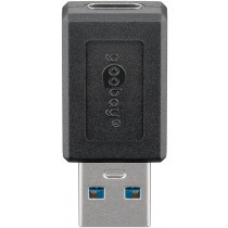 Goobay USB-A naar USB-C M/F Adapter (USB 3.0) Zwart