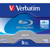 Verbatim BD-R Single Layer 6X 25GB 5 stuks JewelCase