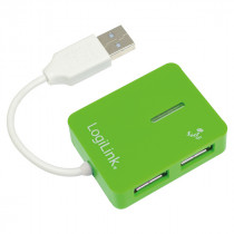 LogiLink Smile 4 Port unpowered USB Hub Green