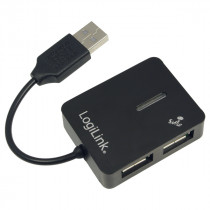 LogiLink Smile 4 Port unpowered USB Hub Black