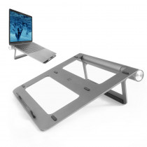 ACT AC8125 Aluminium laptop stand - 15" zilver - USB-C dock