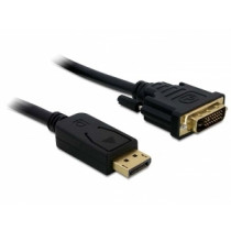 Delock DisplayPort naar DVI-D Kabel 2m M/M Zwart