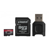 Kingston Canvas React Plus MicroSD 128GB (UHS-II) + reader