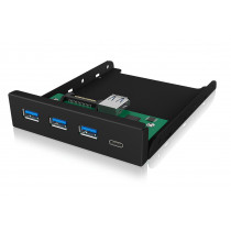 Icy Box IB-HUB1418-i3 Frontpanel 3x USB 3.0 & 1x USB-C