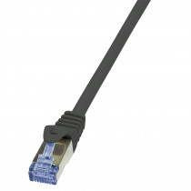 LogiLink CAT6A S/FTP Netwerkkabel 0,25m Zwart