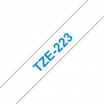 Brother TZe-223 Blauwe tekst / Wit St. Lam. label 9mm-8m