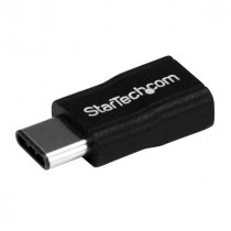 StarTech USB-C naar Micro-B M/F Adapter (USB 2.0) Zwart