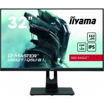 Iiyama G-Master Red Eagle GB3271QSU-B1 (31,5" QHD IPS-1ms-HDMI/DPP-165Hz-Spk-USB 3.2 Hub) FreeSync Zwart