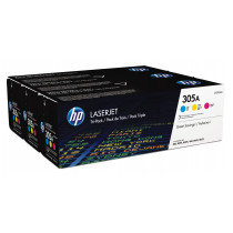 HP Toner CF370AM - 305A CMY Pakket (2.600 Pagina's)