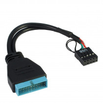 Inter-Tech Adapter USB 2.0 int Pin Header naar USB 3.0 int