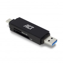 ACT AC6375 USB-A en USB-C 3.2 geheugenkaartlezer