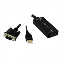 LogiLink VGA naar HDMI Adapter M/F Zwart (+Audio)