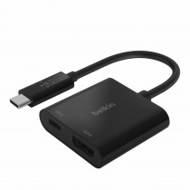 Belkin USB-C naar HDMI, 60W PD USB-C M/F Adapter Zwart