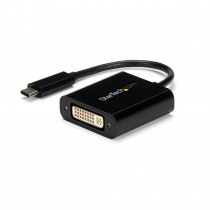 StarTech USB-C naar DVI-I SL M/F Adapter Zwart