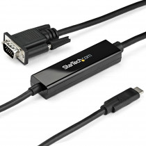 StarTech USB-C naar VGA/D-SUB M/M Kabel - 1m Zwart