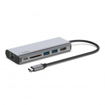 Belkin USB-C 6in1 naar Gigabit, HDMI, USB-A, SD-kaart