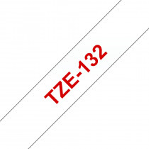 Brother TZe-132 Rode tekst / Tr. St. Lam. label 12mm-8m