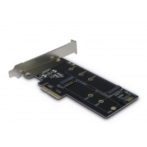 Inter-Tech PCIe x4 Card > 1x internal NVMe M.2 & 1x SATA M.2