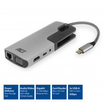 ACT USB-C Multi AC7043 (USB-A/USB-C PD 60W/HDMI of VGA/LAN)