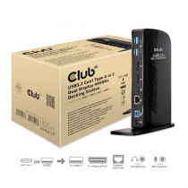 Club3D USB-A/C Dual 4K 60Hz Monitor Docking Station DPP, LAN