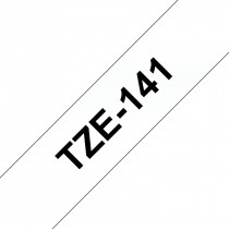 Brother TZe-141 Zwarte tekst / Tr. St. Lam. label 18mm-8m