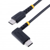 StarTech USB-C M/M Haakse 60W 3A vervangkabel - 1m zwart