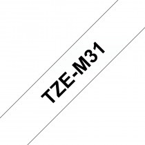 Brother TZe-M31 Zwarte tekst / Tr. Mat Lam. label 12mm-8m
