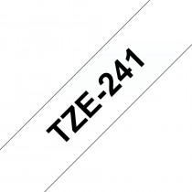 Brother TZe-241 Zwarte tekst / Wit St. Lam. label 18mm-8m