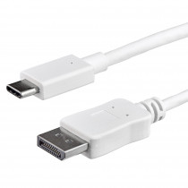 StarTech USB-C naar DisplayPort 1.2 M/M Kabel - 1m Wit