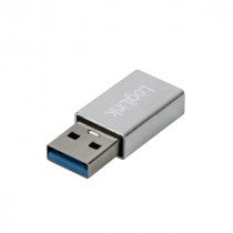 Logilink USB-A naar USB-C M/F Adapter (USB 3.2 Gen1) Zwart