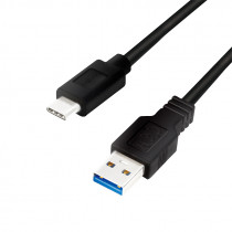 LogiLink USB-C naar USB-A M/M Kabel - 0,5m (USB 3.2 Gen1) Zw