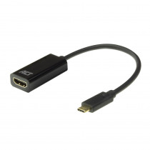 ACT AC7310 USB-C Naar HDMI 4K 60Hz M/F adapter zwart