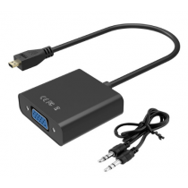 Codima Micro HDMI naar VGA Adapter M/F Zwart (+Audio)