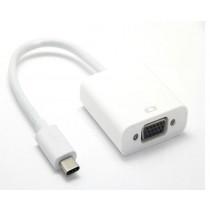 Codima USB-C naar VGA/D-SUB M/F Adapter Wit