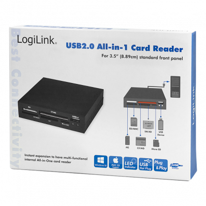 LogiLink Internal 3.5" All-in-One Card Reader (USB 2.0)