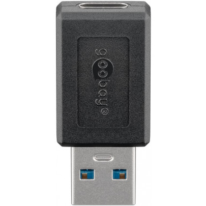 Goobay USB-A naar USB-C M/F Adapter (USB 3.0) Zwart