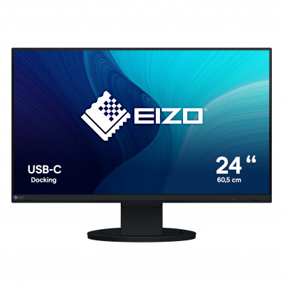 Eizo FlexScan EV2480-BK (23,8" FHD-IPS-5ms-HDMI/DPP/USB-C-Spk) Zwart