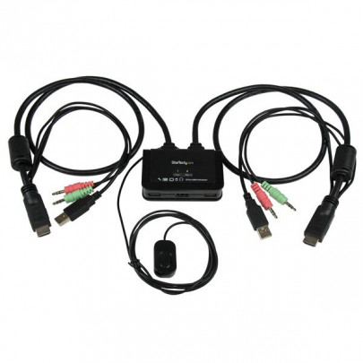 StarTech 2 Port Cable USB/HDMI KVM Switch + Remote