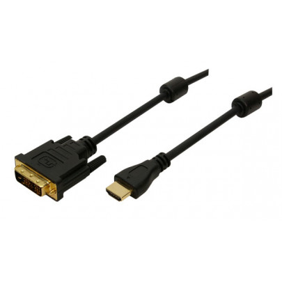 LogiLink HDMI naar DVI-D Kabel 2m M/M Zwart