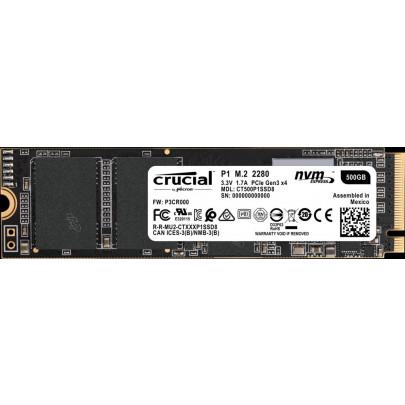Crucial P1 500 GB NVMe M.2 SSD