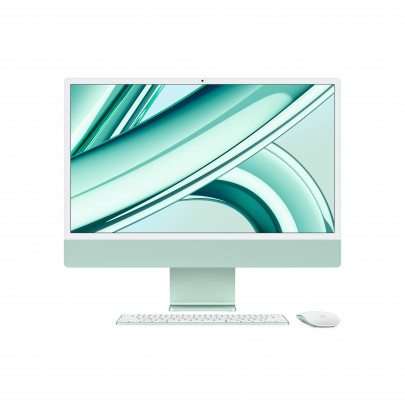 Apple iMac 2023 (24" 4,5K-IPS Retina-M3 10-core-8GB-256GB SSD-Apple M3-macOS-Azerty) Groen